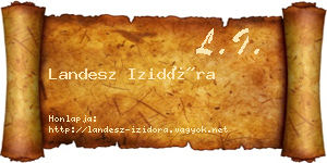 Landesz Izidóra névjegykártya